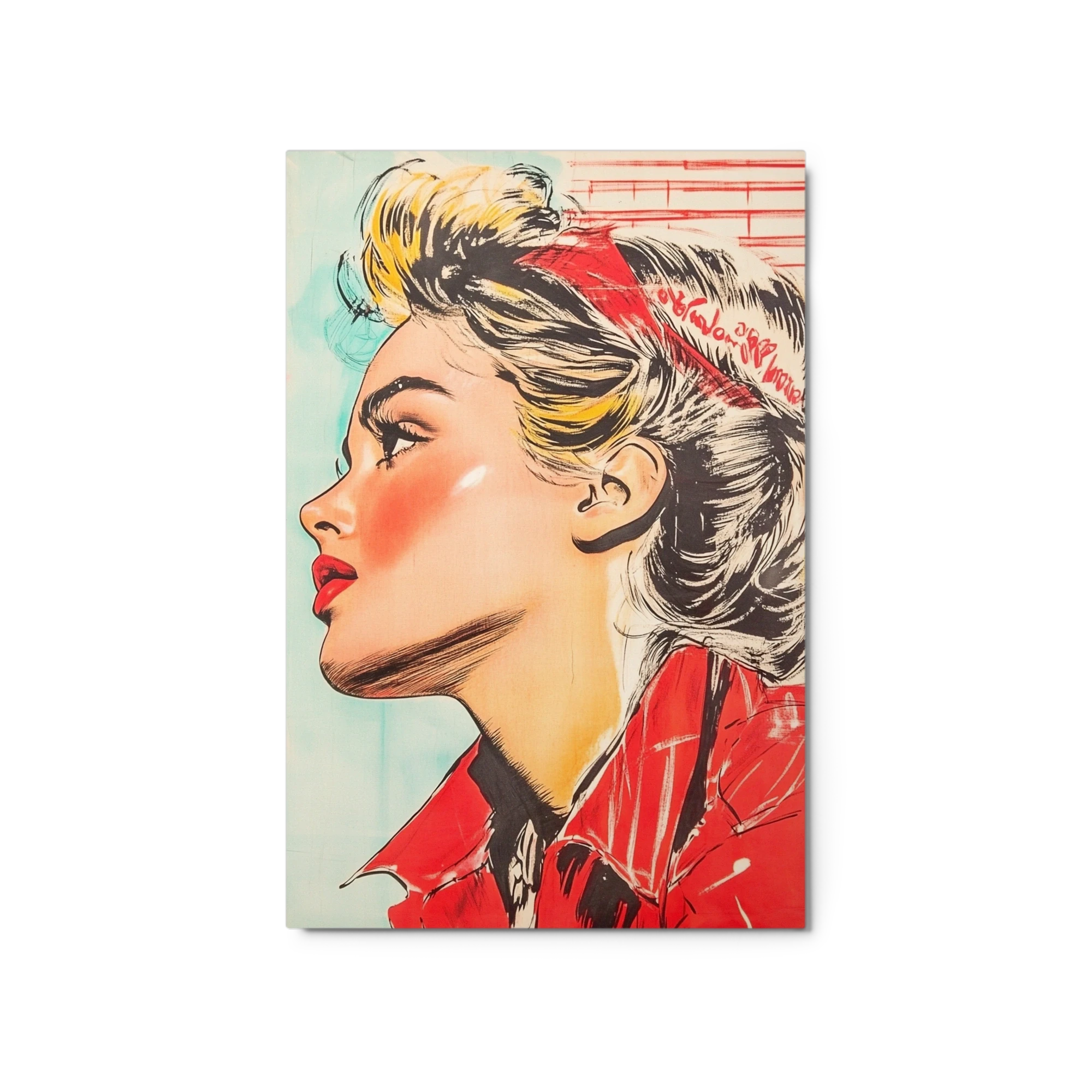 Retro Pop Art Woman in Profile