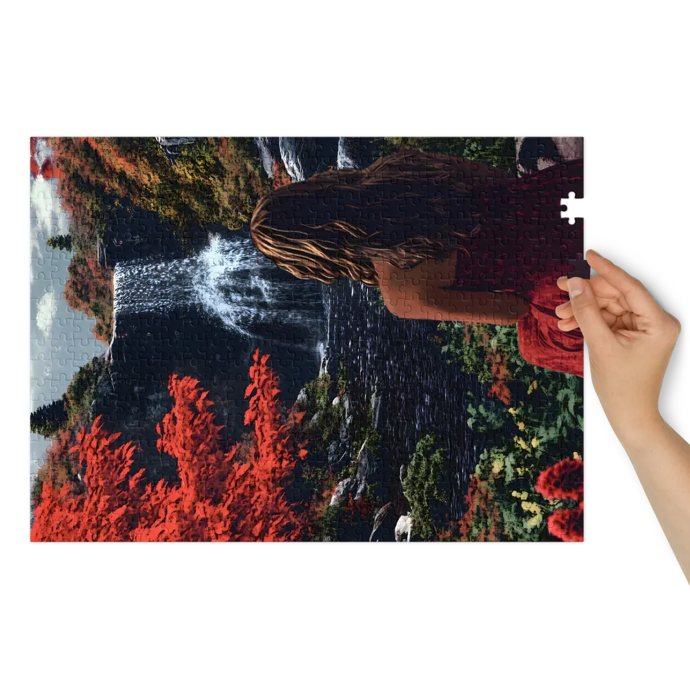 Autumn Waterfall Serenade | Jigsaw Puzzles