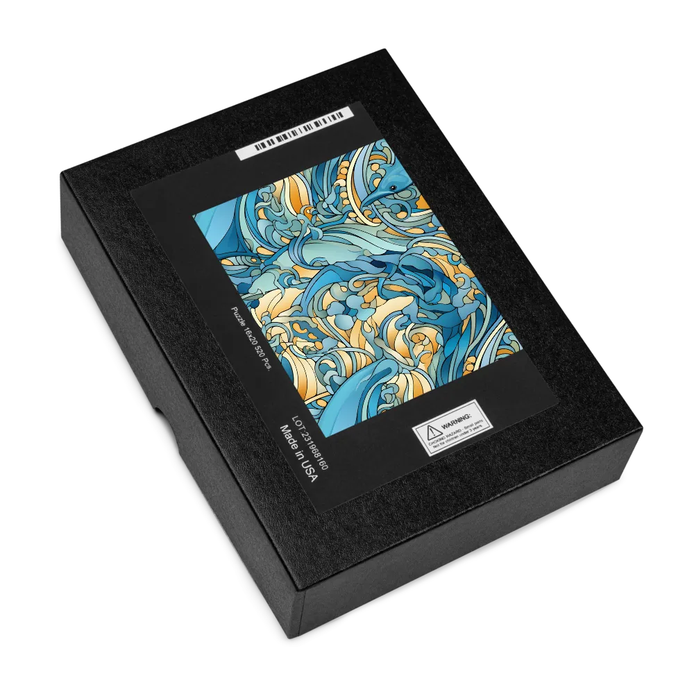 Ocean Current Mosaic 
 Jigsaw Puzzle in Tin Box