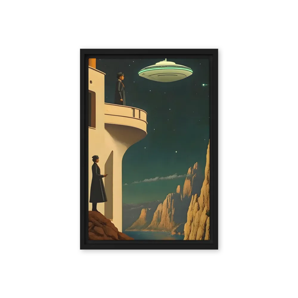 Nocturnal Encounter 
 Canvas with White Frame