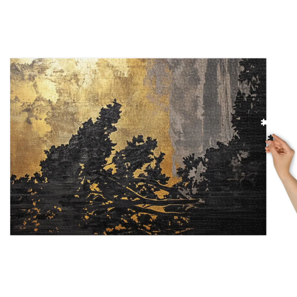 Golden Woodlands 
 Jigsaw Puzzle in Tin Box