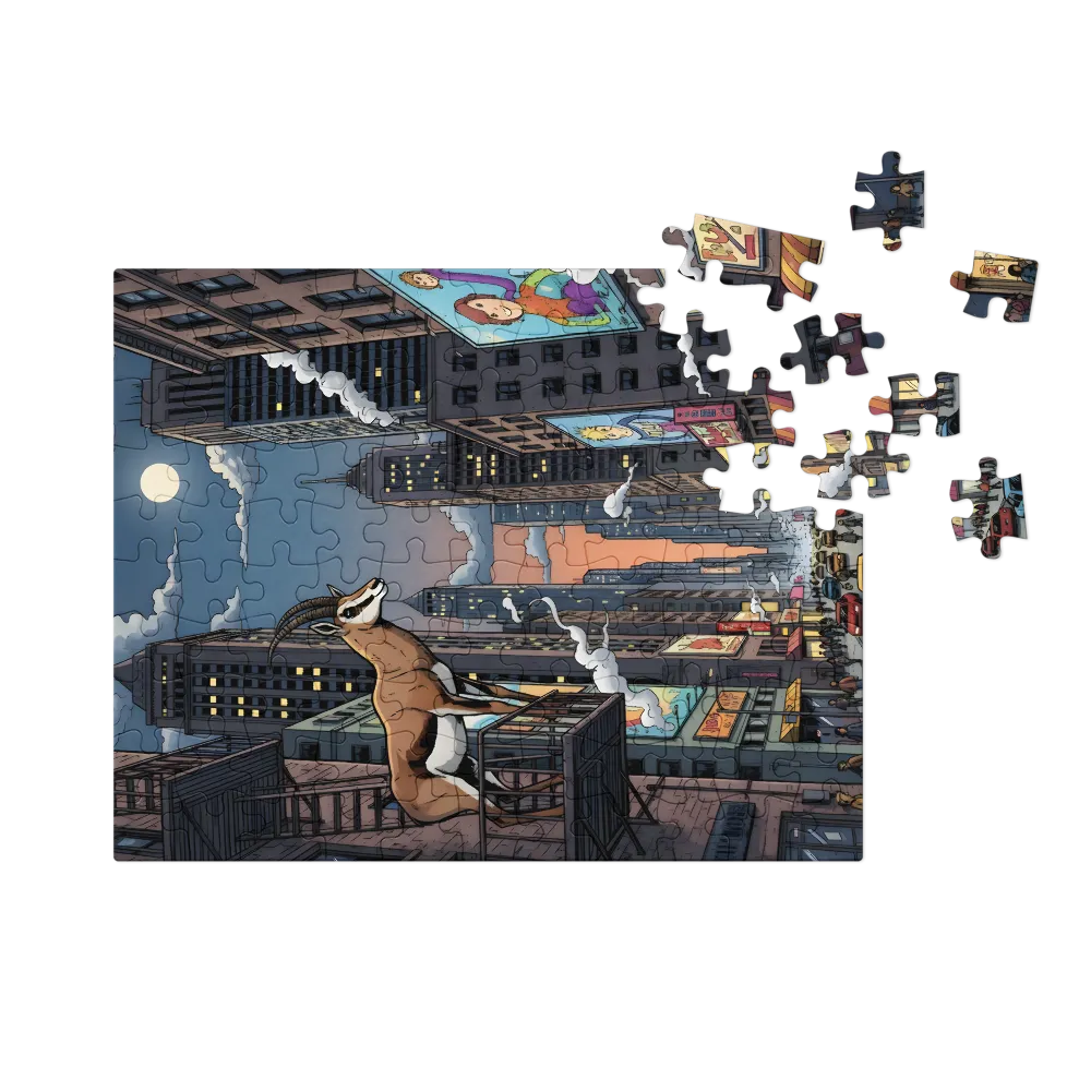 Urban Antelope 
 Jigsaw Puzzle in Tin Box