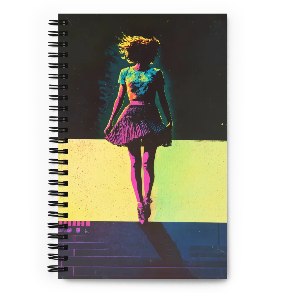 Psychedelic Dance Silhouette 
 Spiral Notebook | 140 pages
