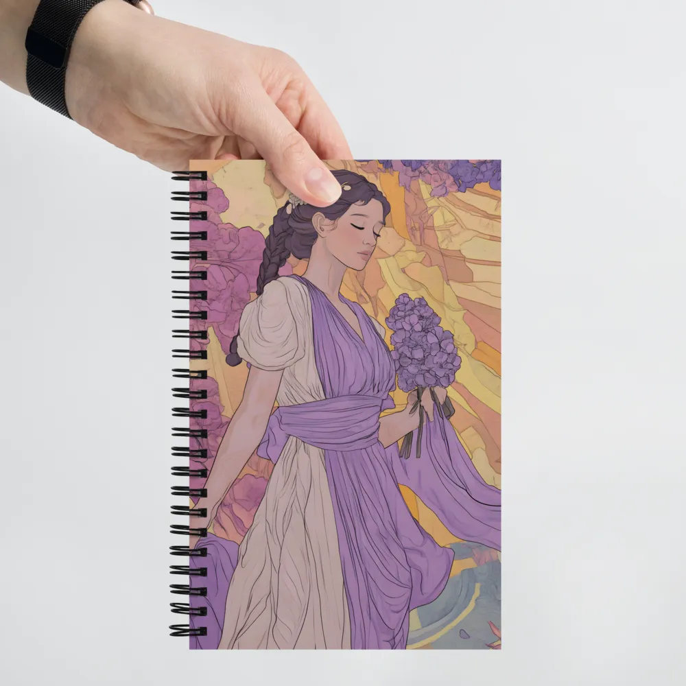 Art Nouveau Lilac Dream 
 Spiral Notebook | 140 pages