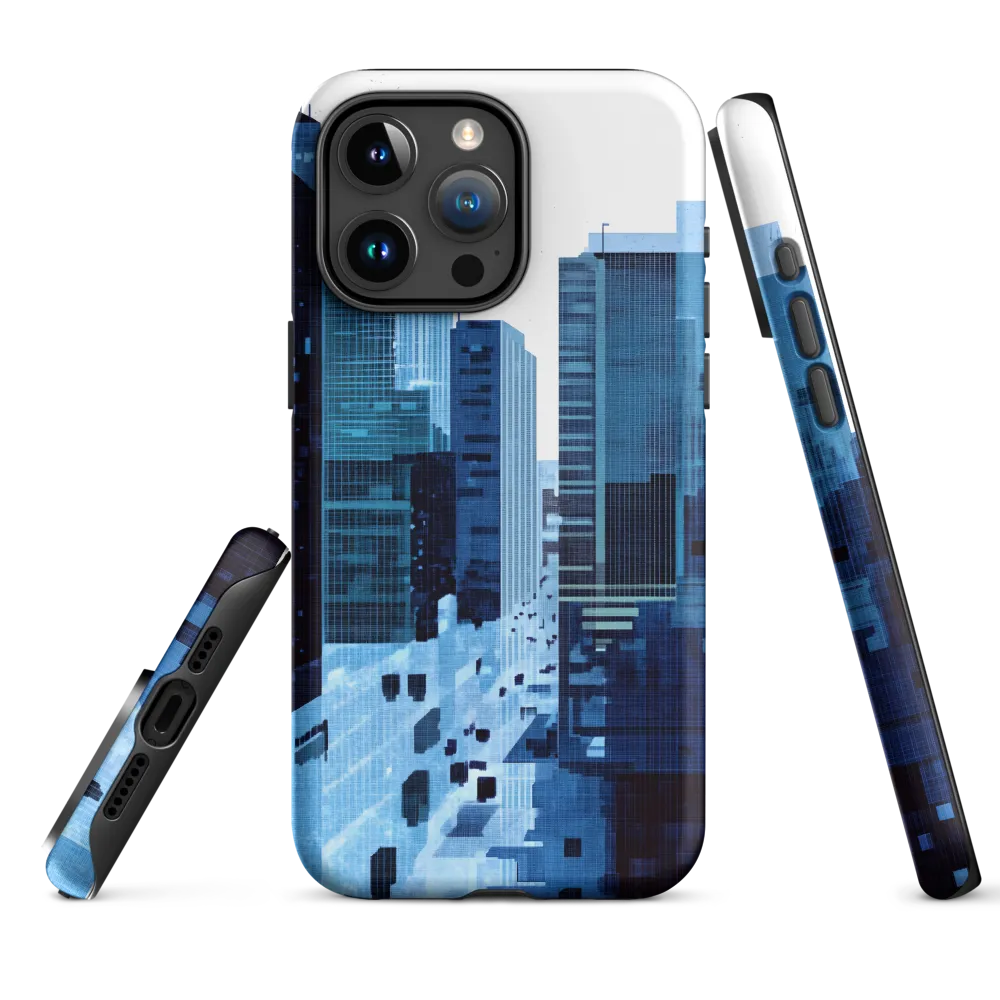 Modern Blue Cityscape | Phone Case