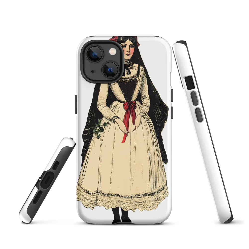 Vintage Woman in Traditional Dress | Phone Case