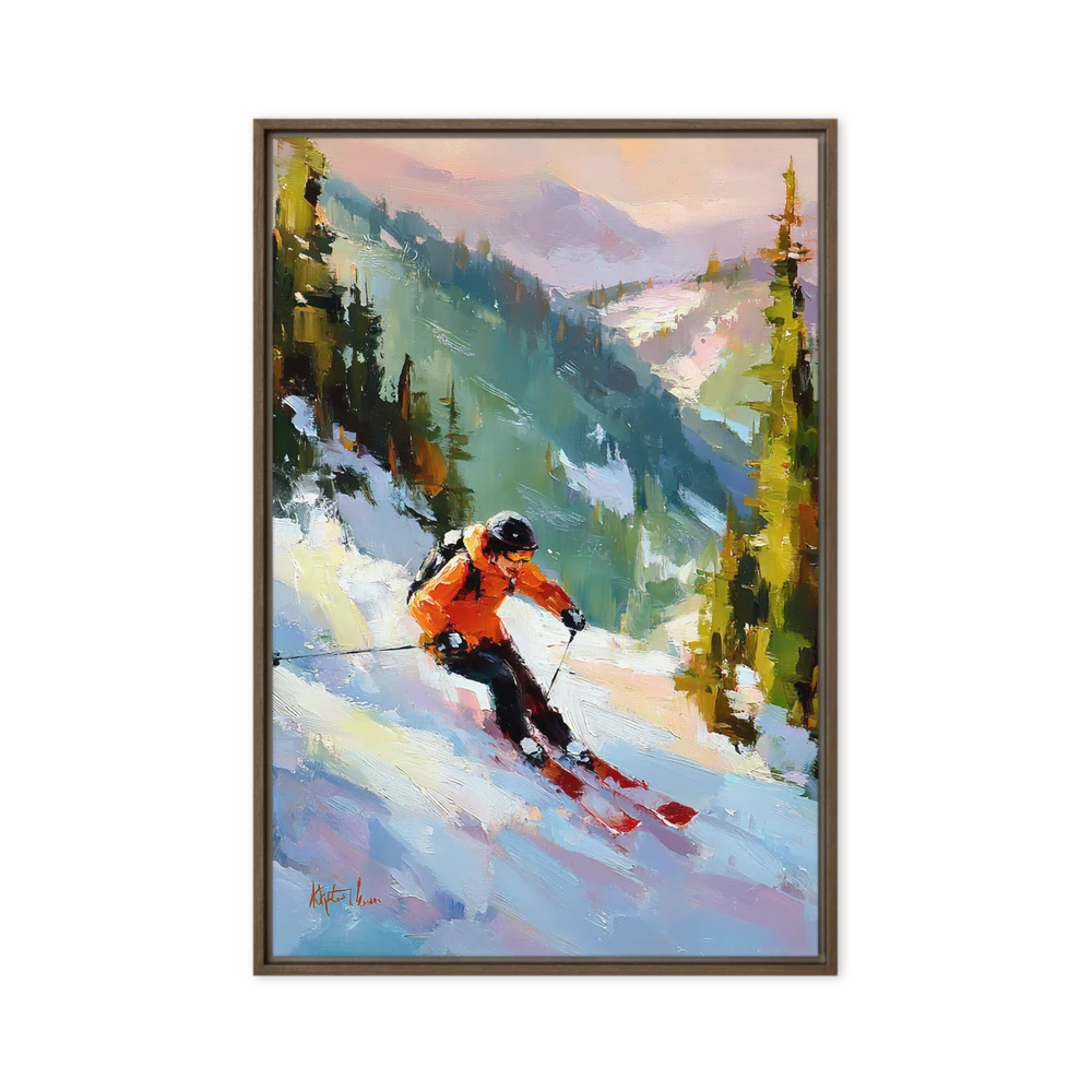Downhill Alpine Skier | Art Print