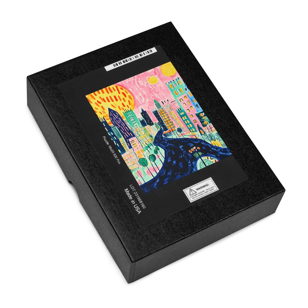 Vibrant Cityscape Odyssey 
 Jigsaw Puzzle