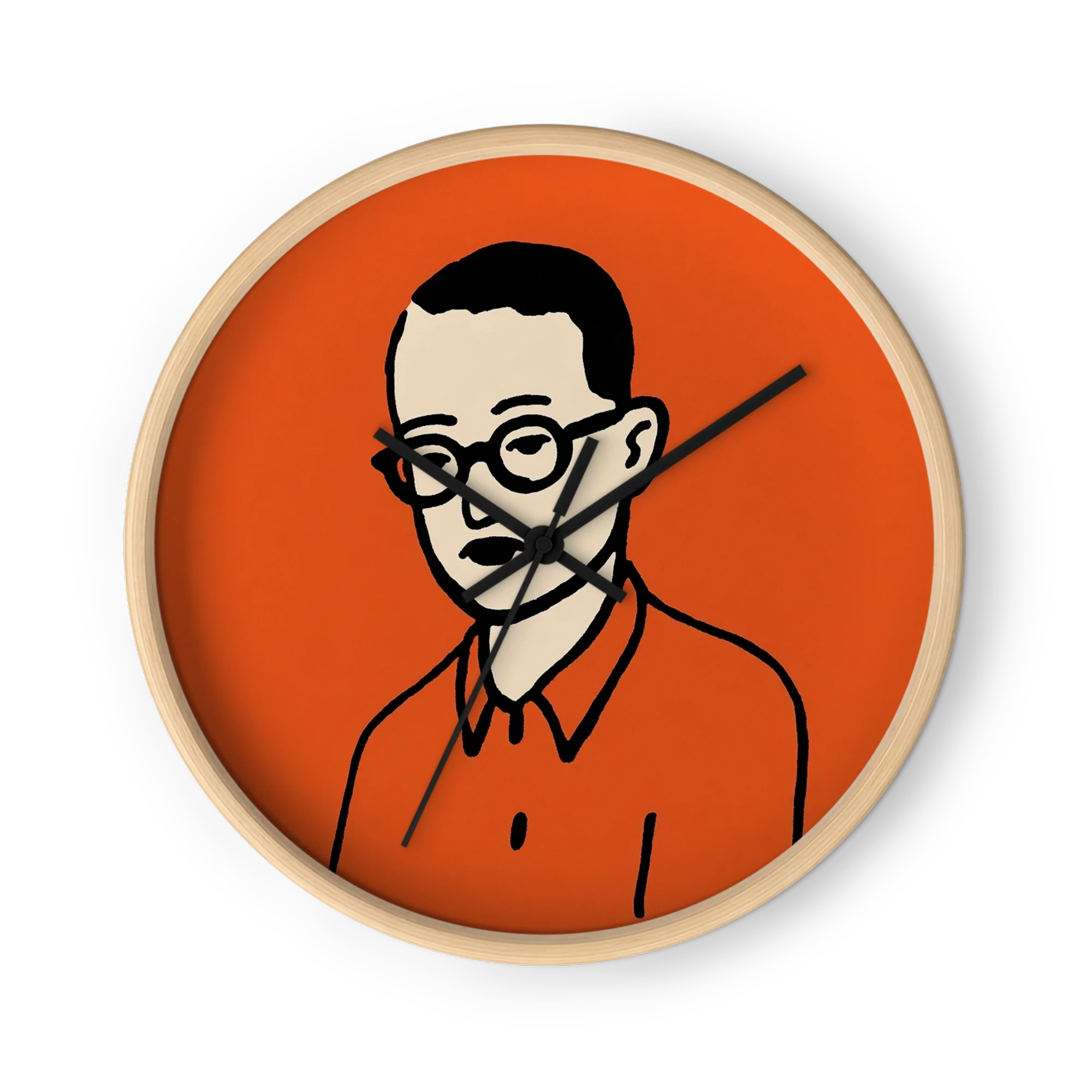 Red Portrait with Glasses