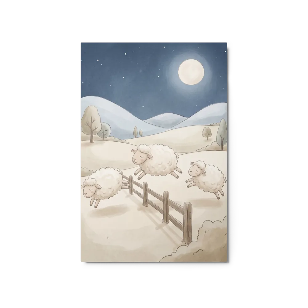 Counting Sheep 
 Poster with White Frame | 11″x 14″