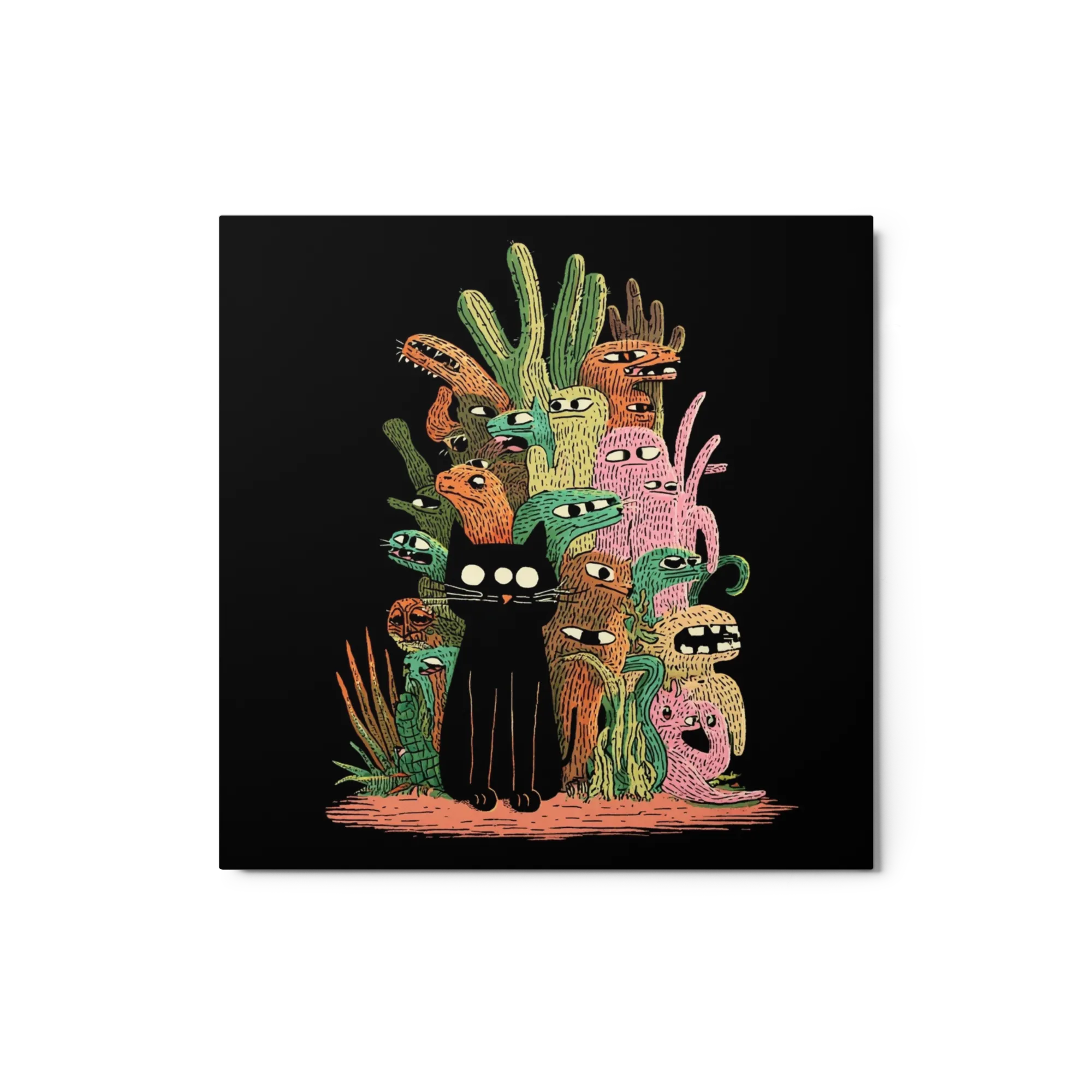 Three Eyed Cat and Cactus Monsters