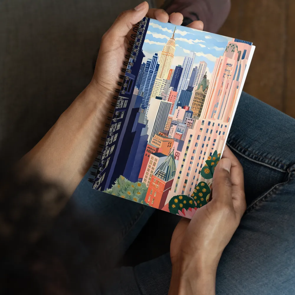 Art Deco NYC Skyline 
 Spiral Notebook | 140 pages
