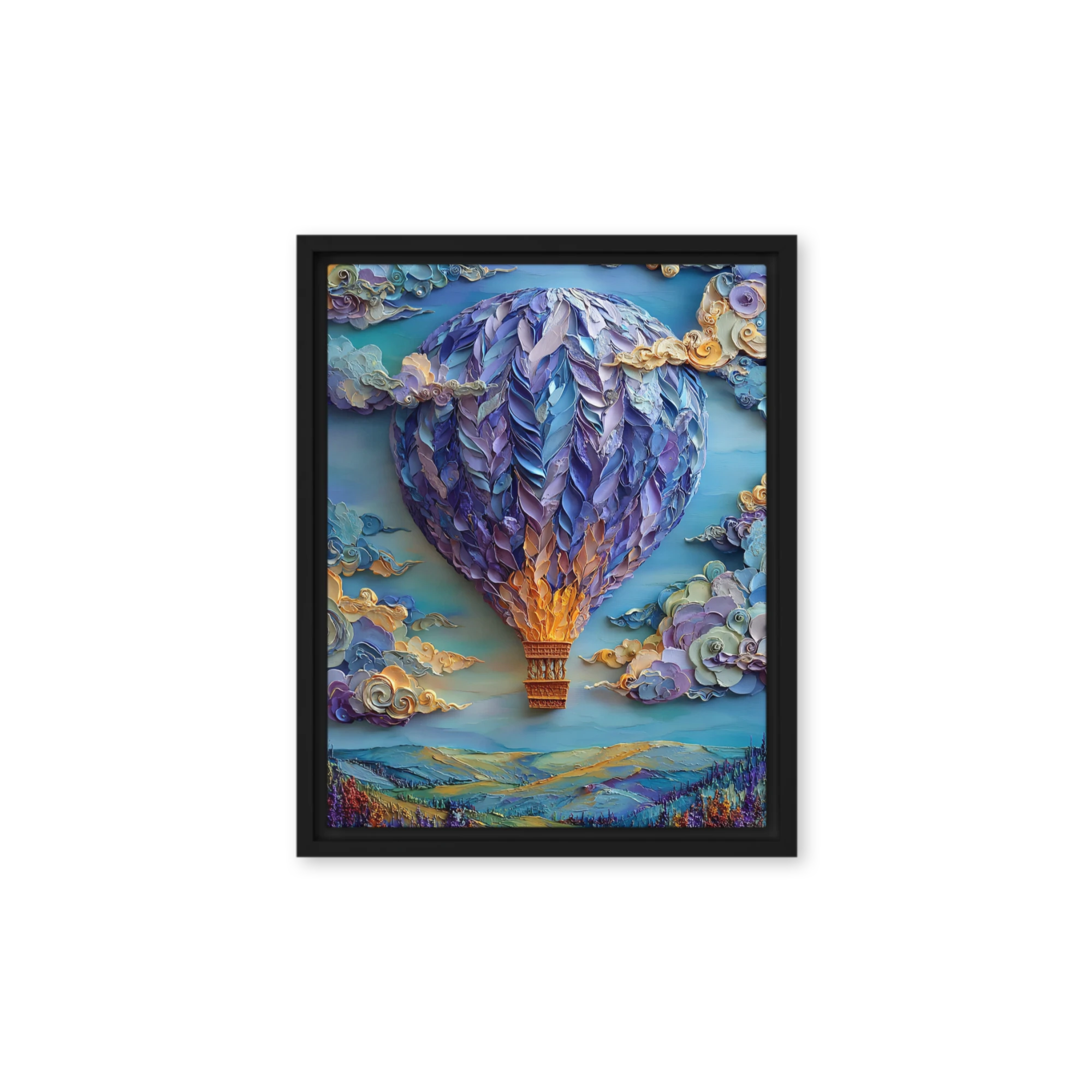 Impasto Hot Air Balloon Canvas Print