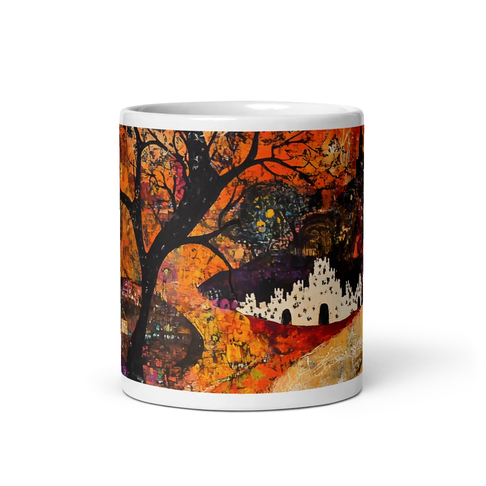 Crimson Sunset City 
 Mug with Blue inside