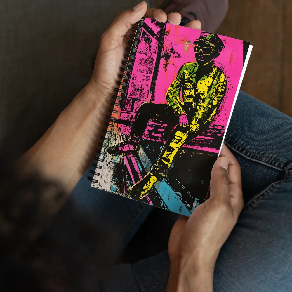 Urban Neon Portrait 
 Spiral Notebook | 140 pages
