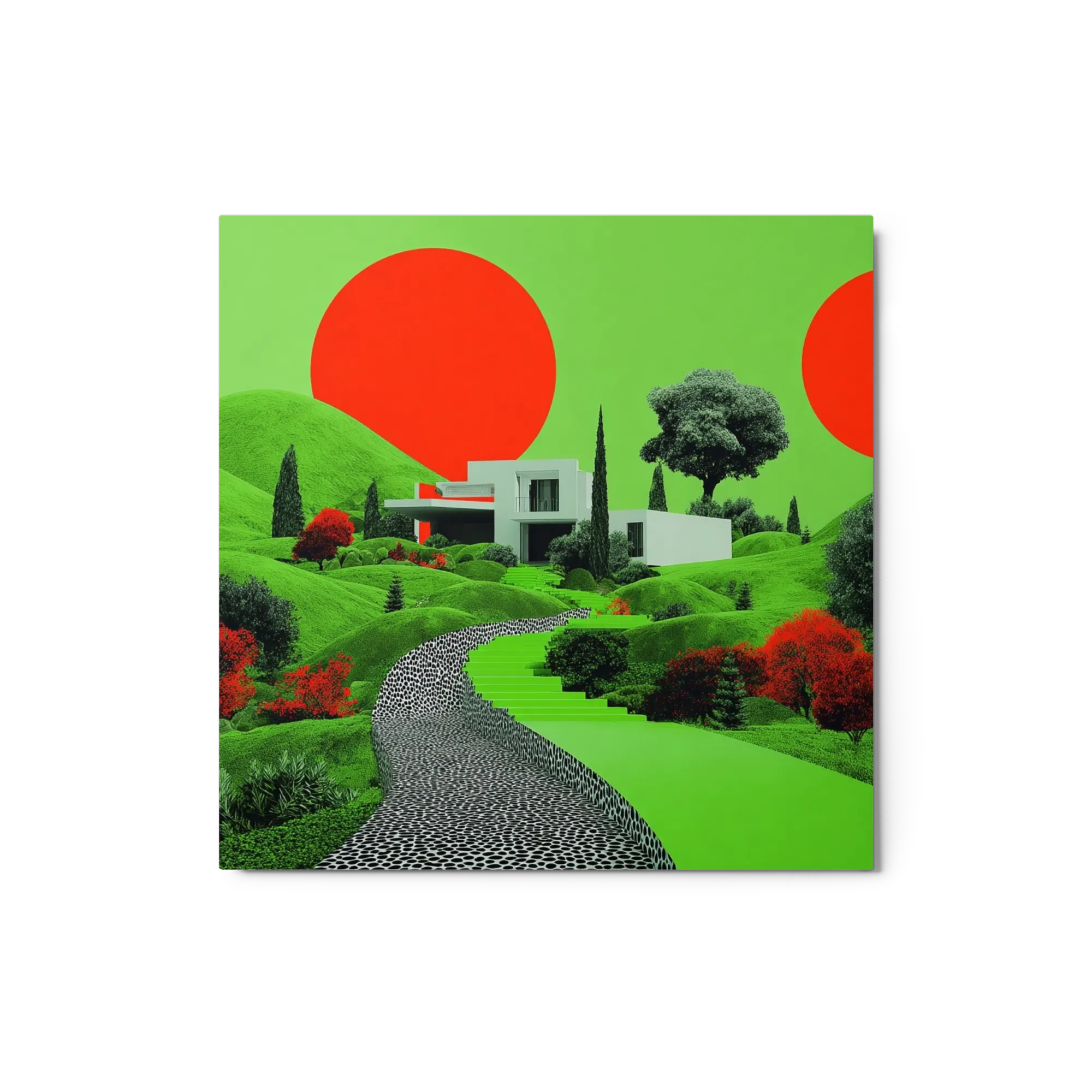 Red Sun over Green Villa