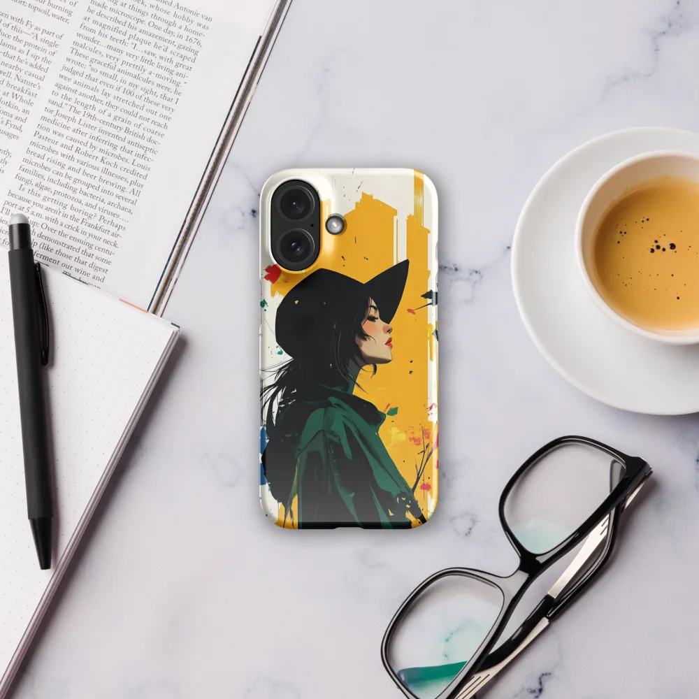 Urban Muse in Abstract Cityscape 
 iPhone 16 Pro Max | Snap Case