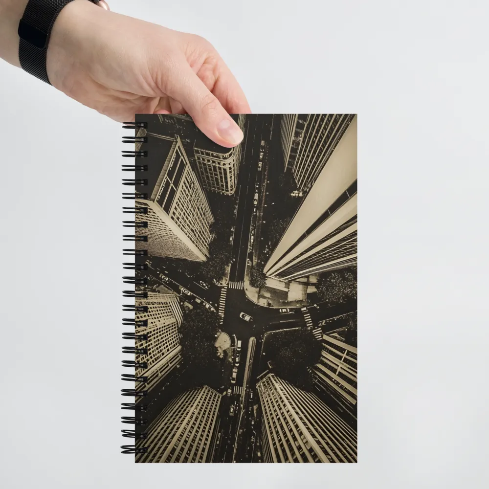 Urban Sepia Intersection 
 Spiral Notebook | 140 pages