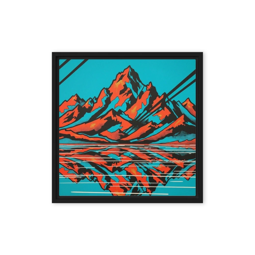 Pop Art Mountain Reflection