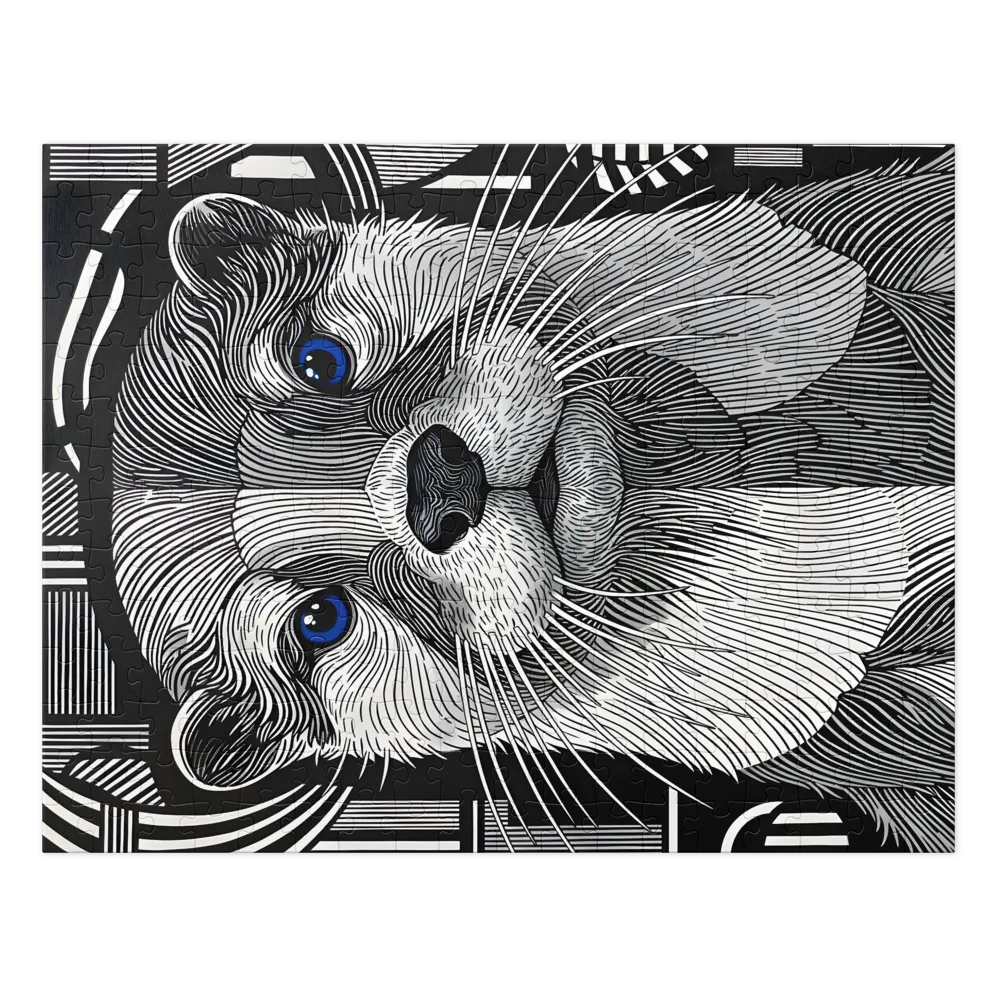 Linear Otter Portrait | Jigsaw Puzzles