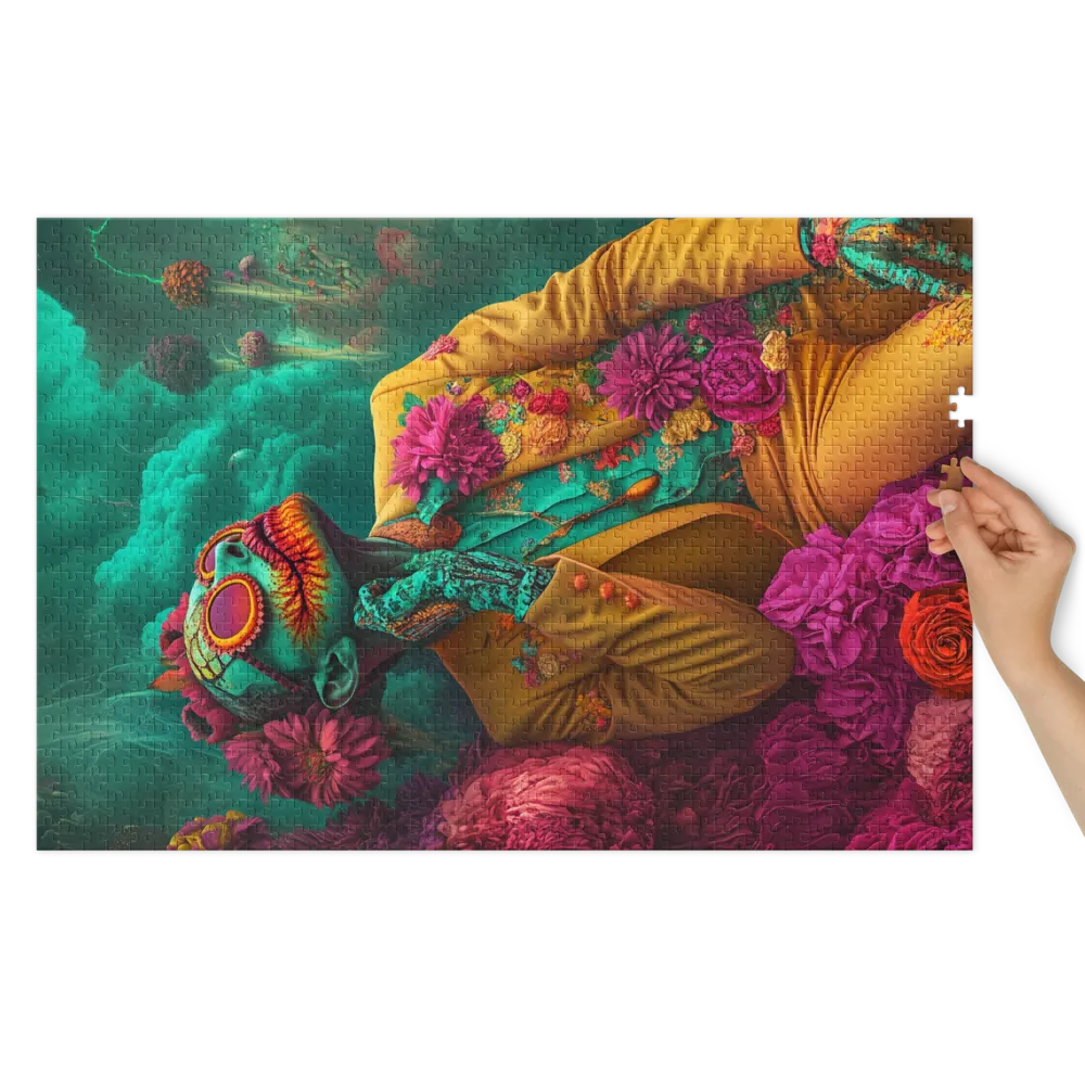 Floral Sugar Skull Dream 
 Jigsaw Puzzle in Tin Box