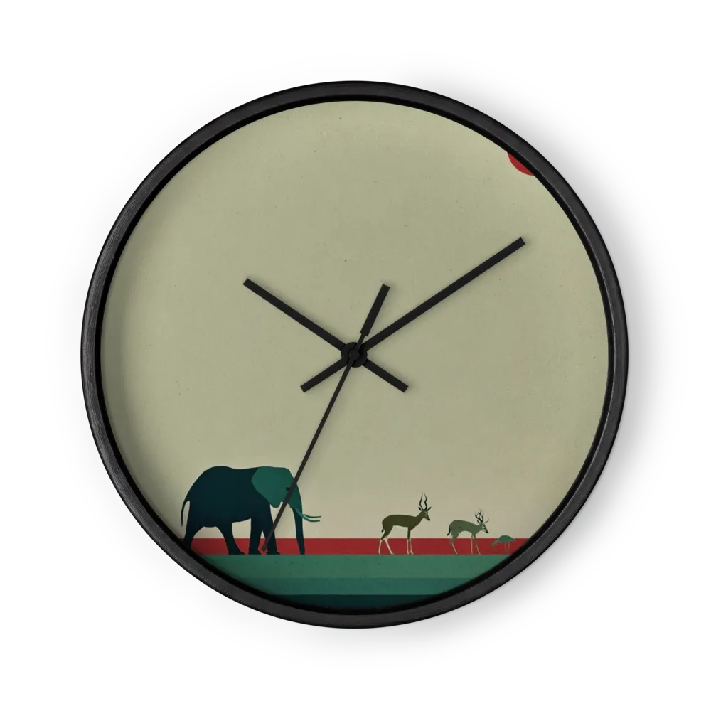 Savanna Procession | Wall Clock