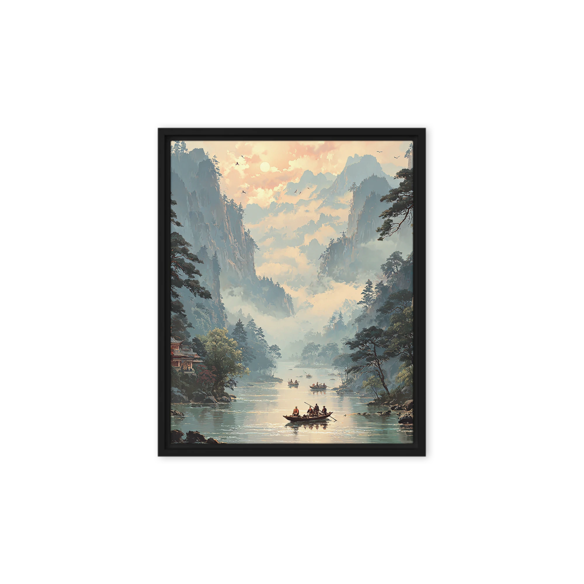 Misty River Mountains | Art Print