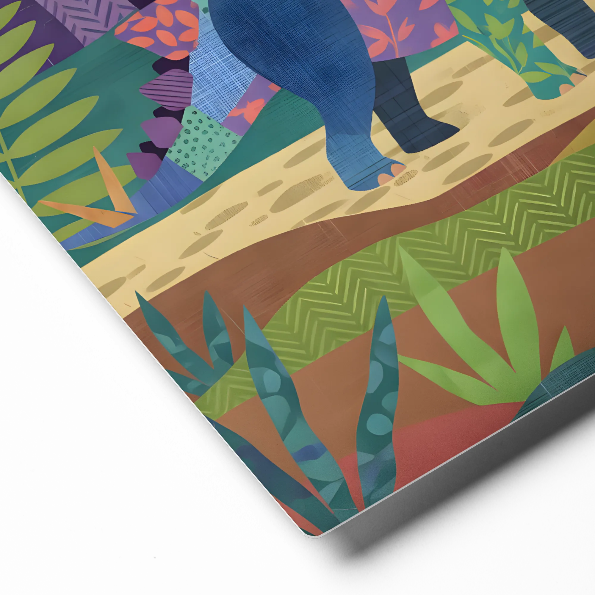 Quilted Stegosaurus 
 Canvas | 18″x 24″
