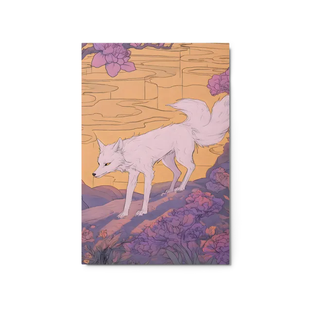 Kitsune Among Peonies | Art Print