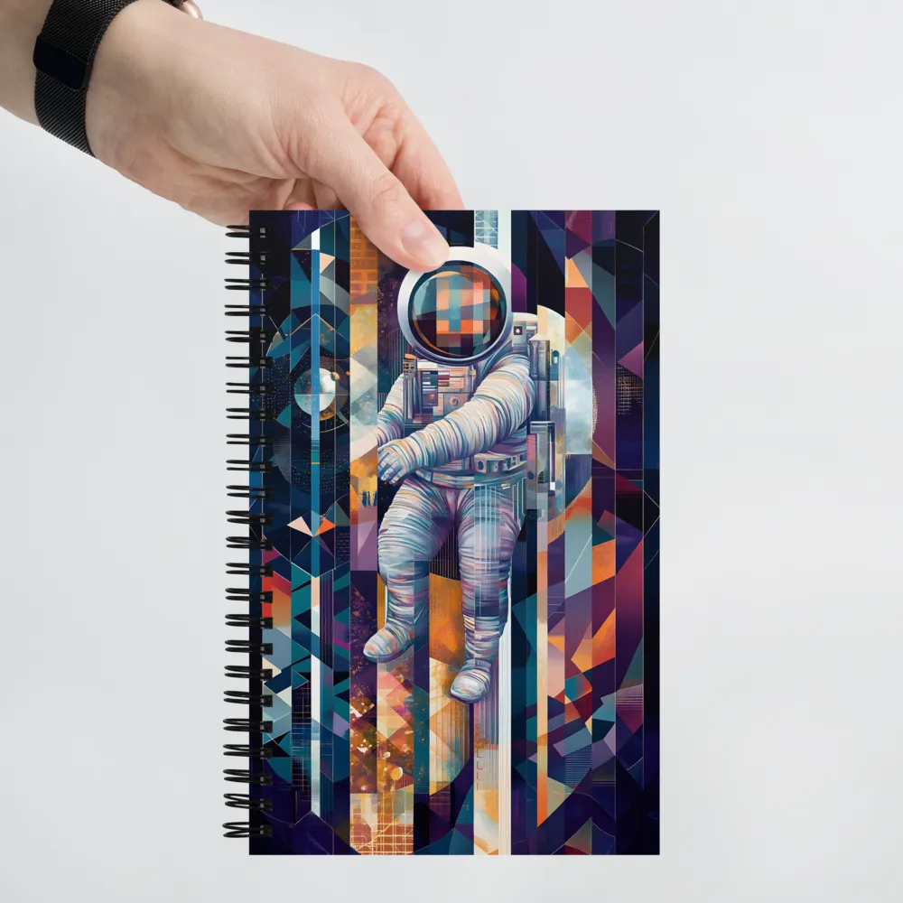 Cosmic Mosaic Astronaut 
 Spiral Notebook | 140 pages