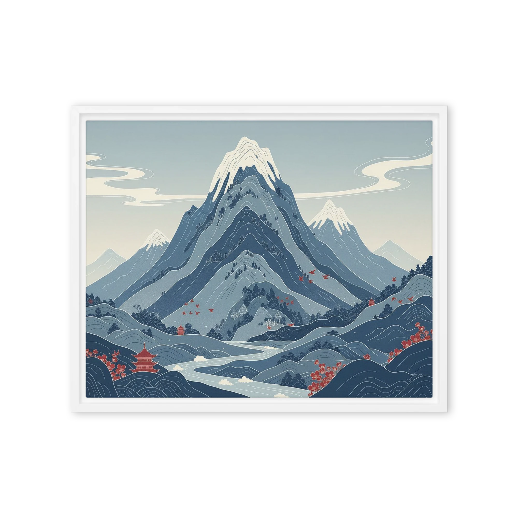 Tranquil Ukiyo-e Mountains