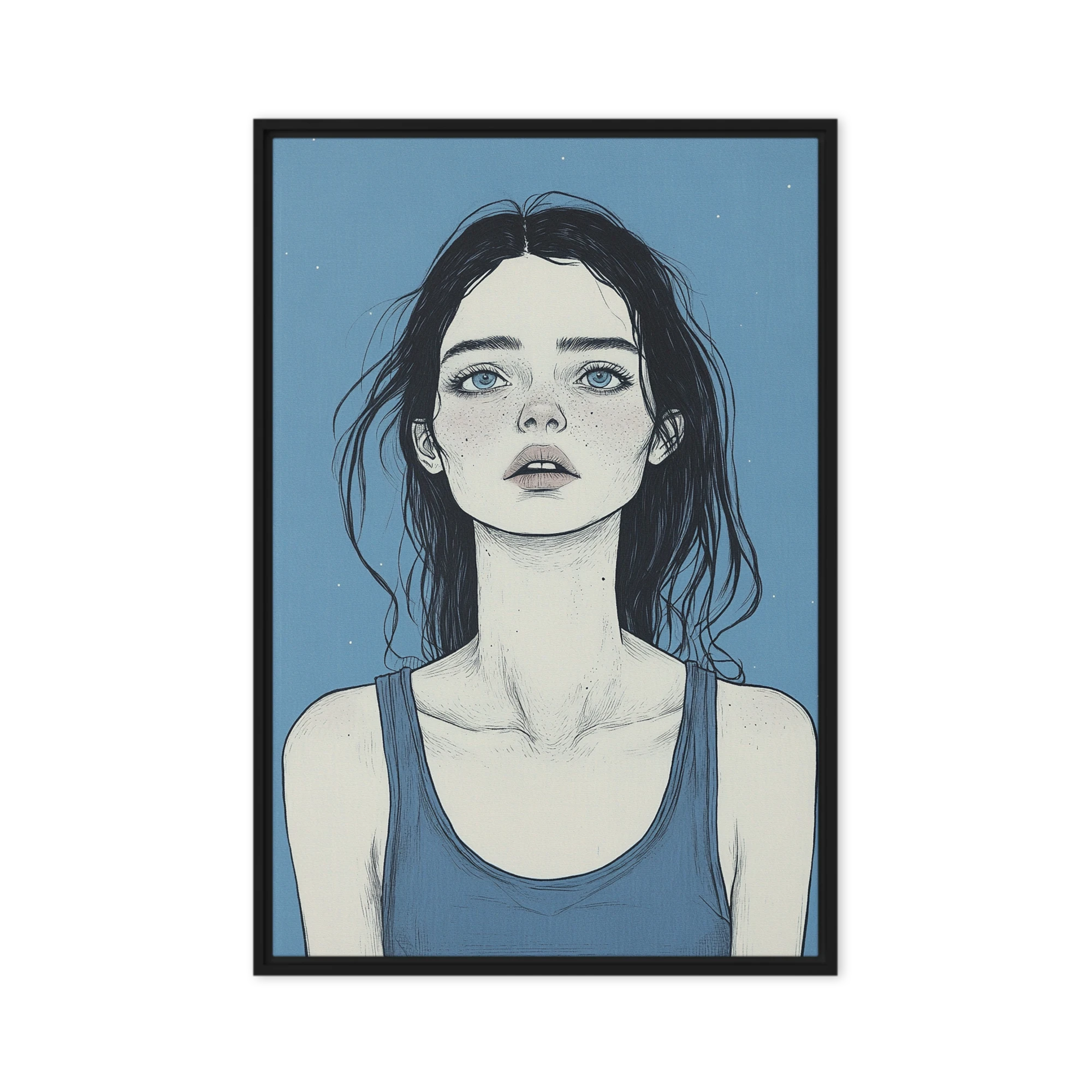 Illustrated Portrait of a Young Woman