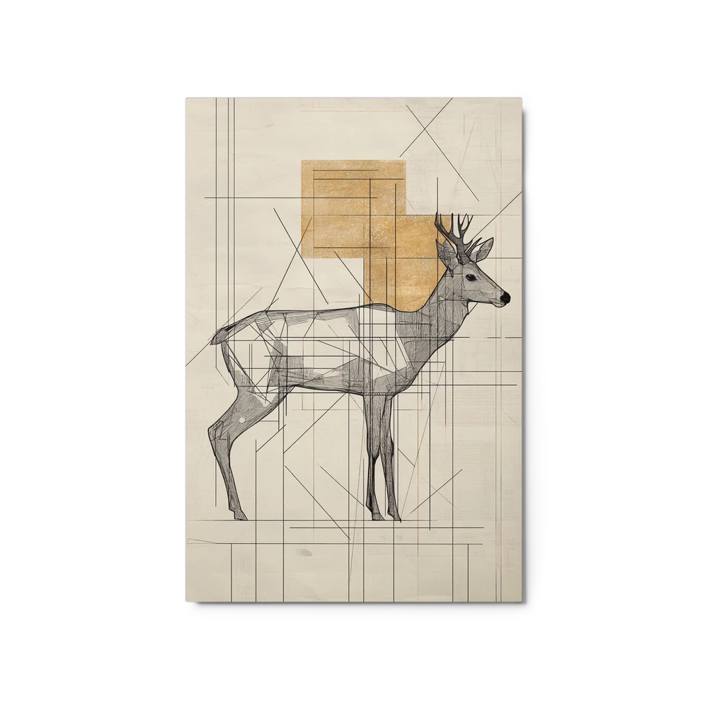 Architectural Stag Blueprint | Art Print