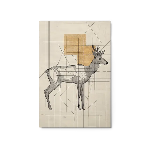Architectural Stag Blueprint | Art Print