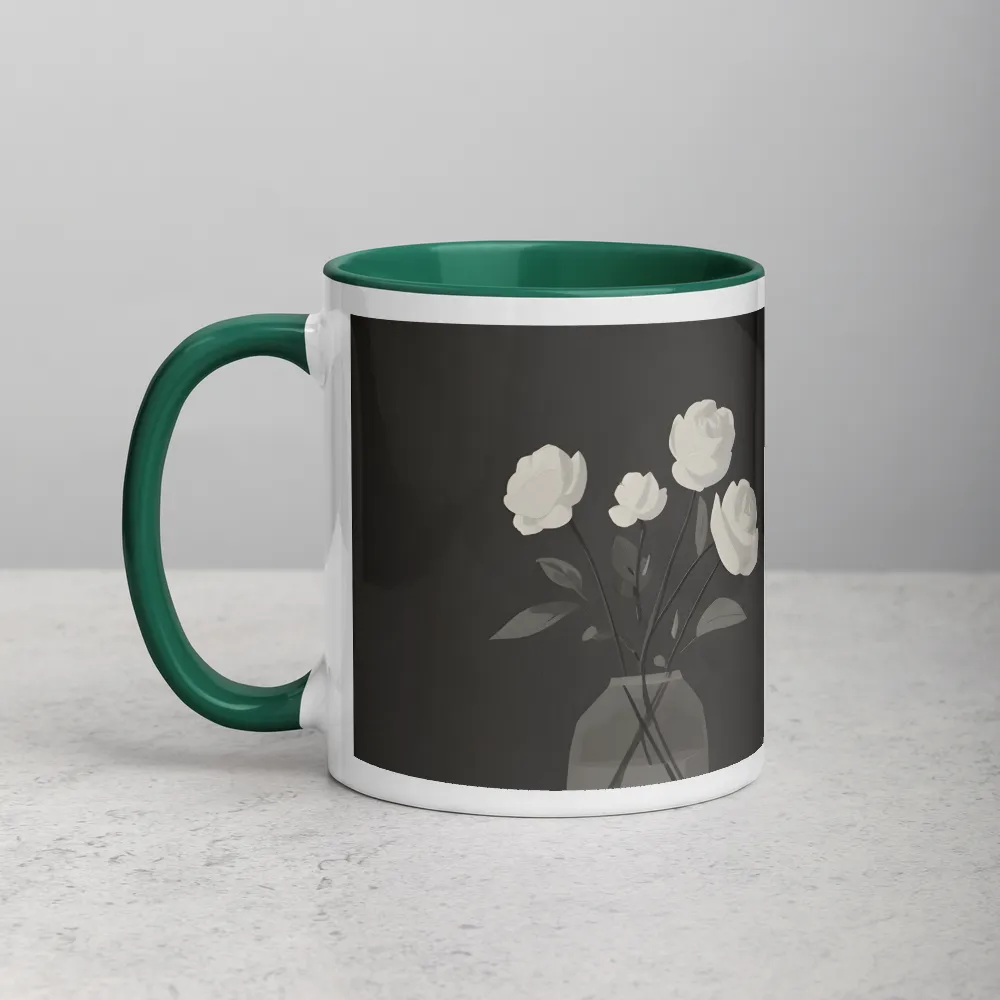 Shadow and Petals 
 Mug with Green inside