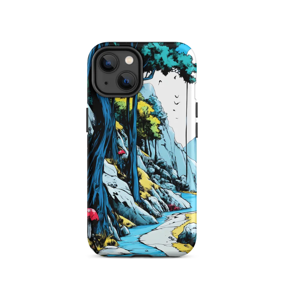 Vibrant Landscape with River and Trees | Phone Case