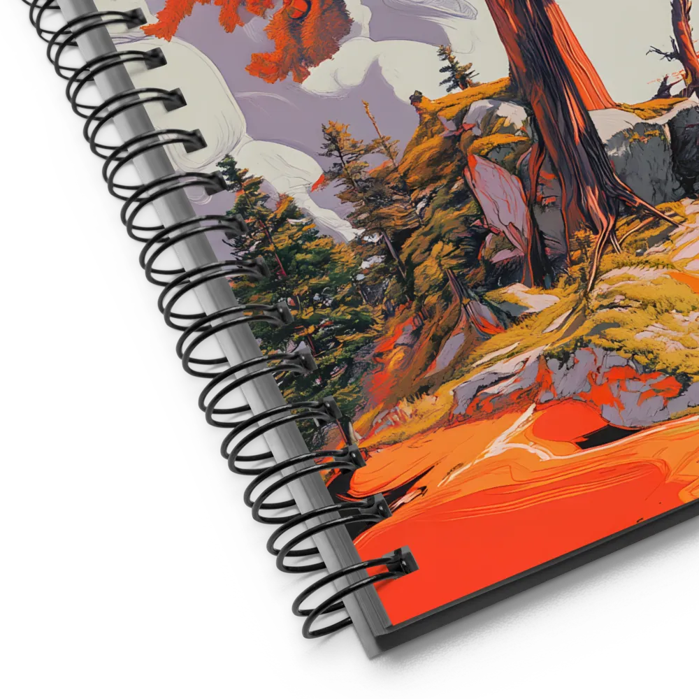 Autumn's Graphic Embrace 
 Spiral Notebook | 140 pages