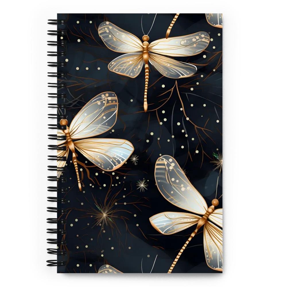 Ethereal Dance: Dragonflies in a Midnight Garden