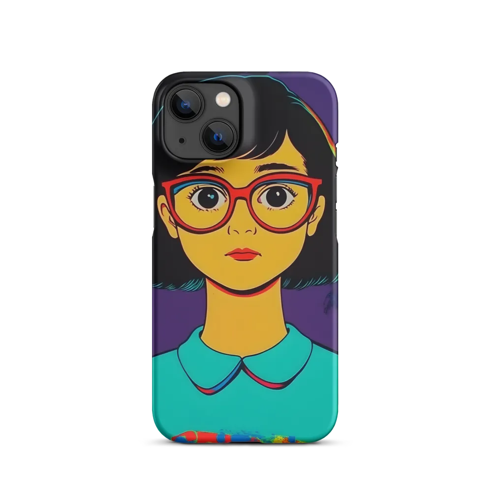 Neon Portrait of a Girl | Phone Case