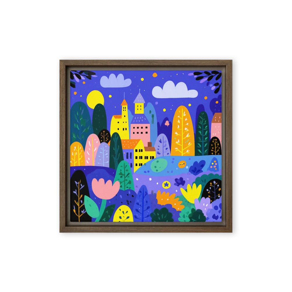 Enchanted Night Village | Art Print