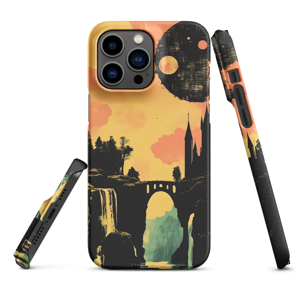 Surreal Castle and Waterfall Art | Phone Case
