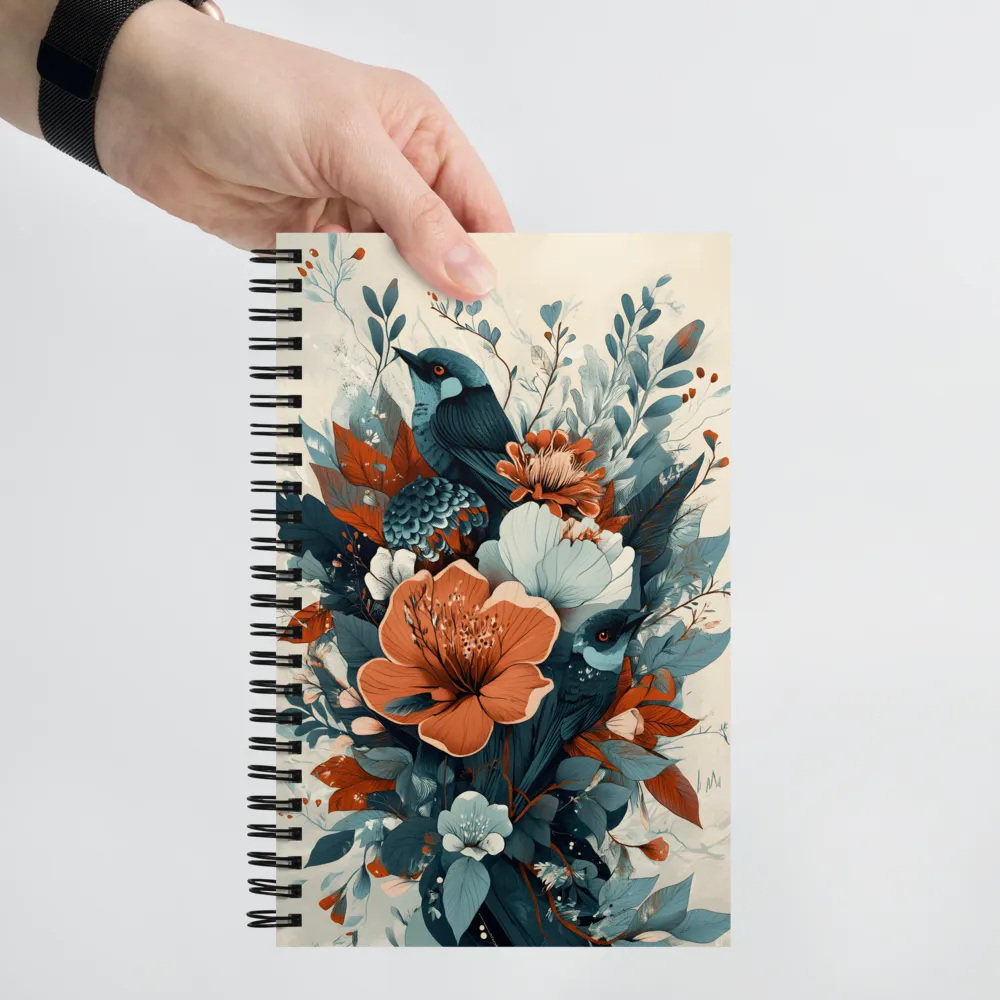 Avian Bloom Symphony 
 Spiral Notebook | 140 pages