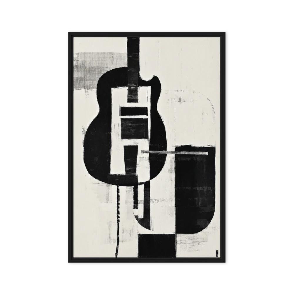 Monochrome Guitar Harmony | Art Print