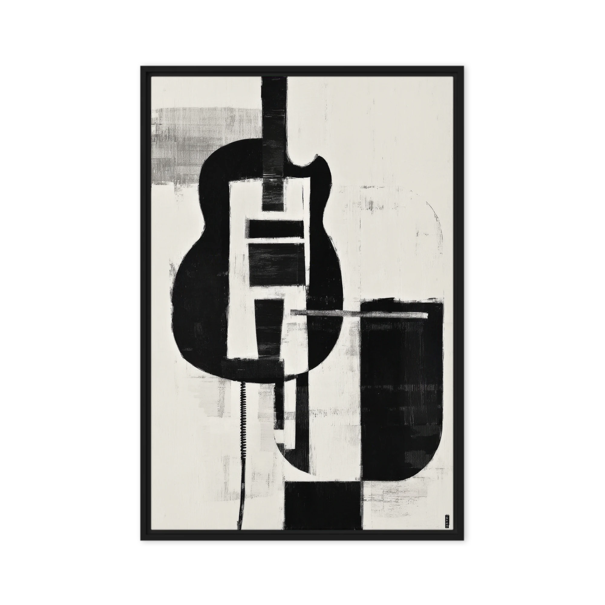 Monochrome Guitar Harmony | Art Print