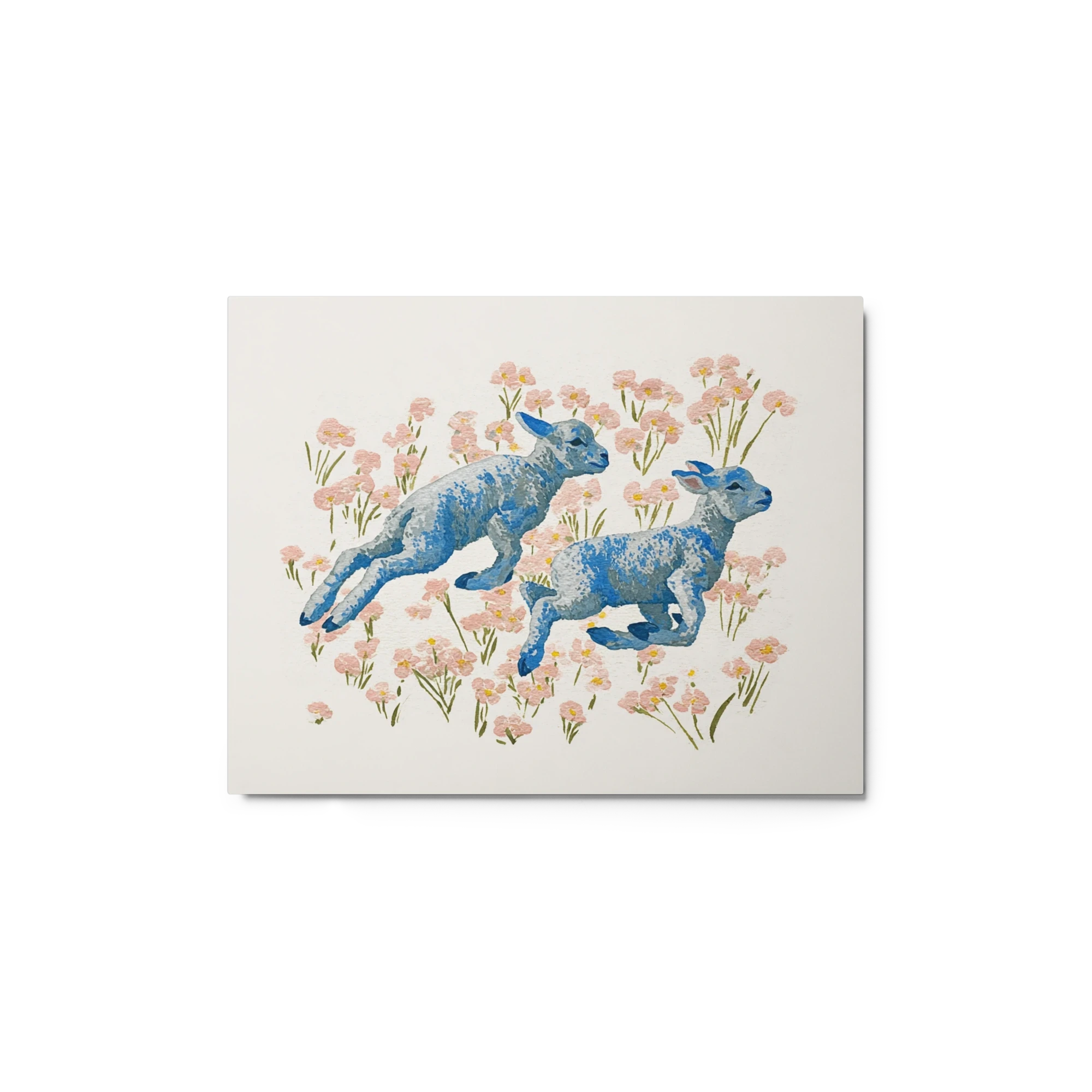 Playful Blue Lambs