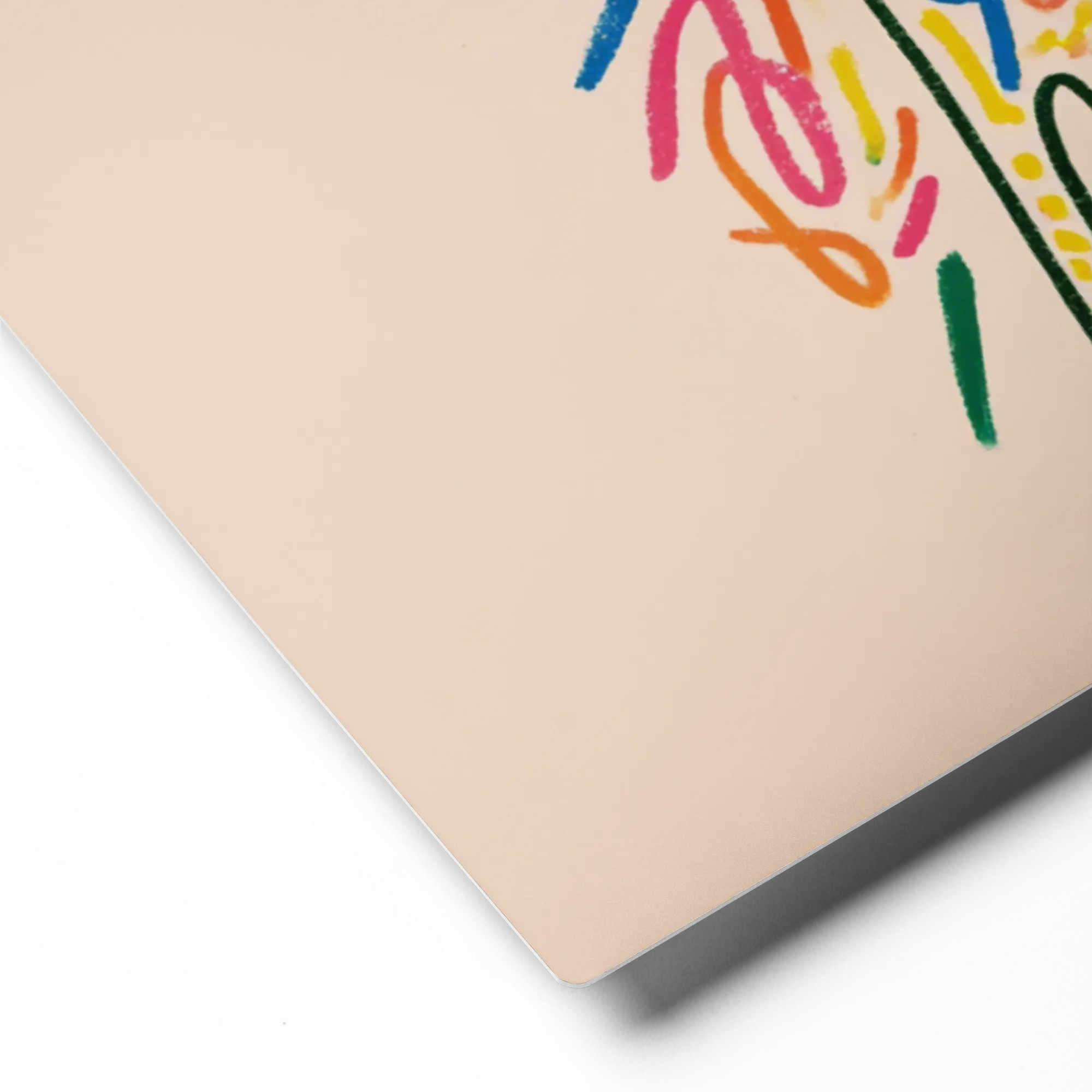 Whimsical Giraffe Sketch 
 Canvas with Black Frame