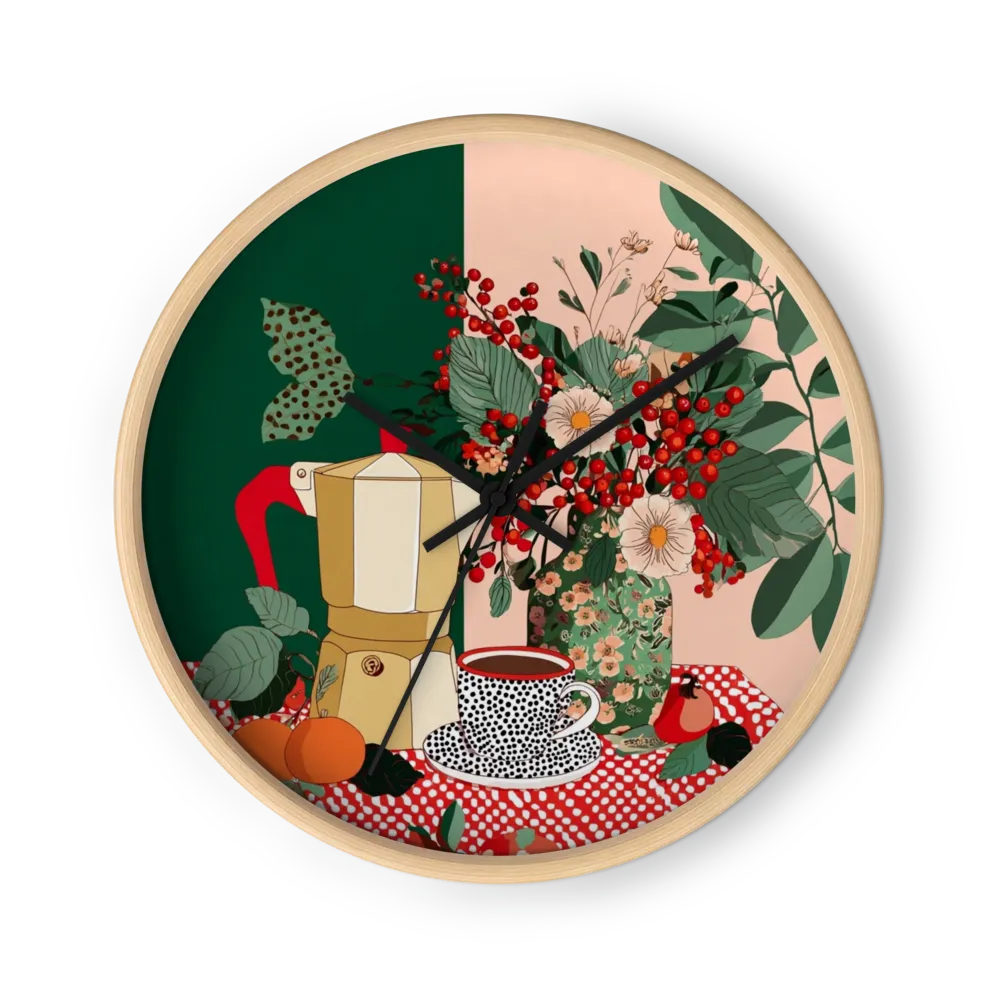 Italian Coffee Still Life | Wall Clock