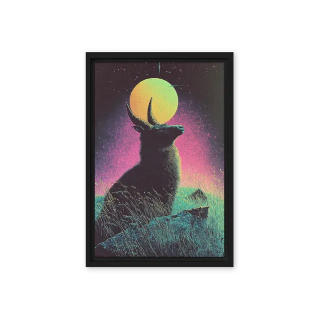 Cosmic Elk Silhouette | Art Print