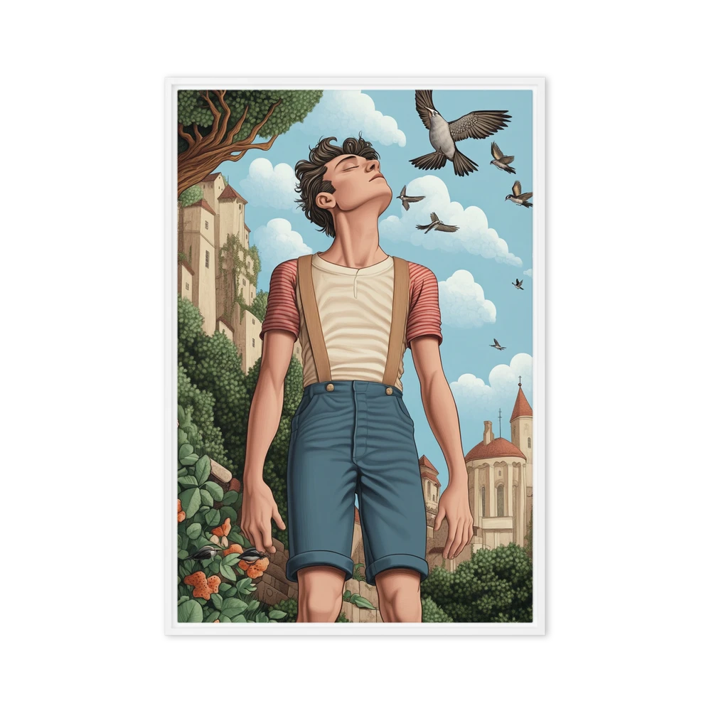 Daydreamer with Birds | Art Print