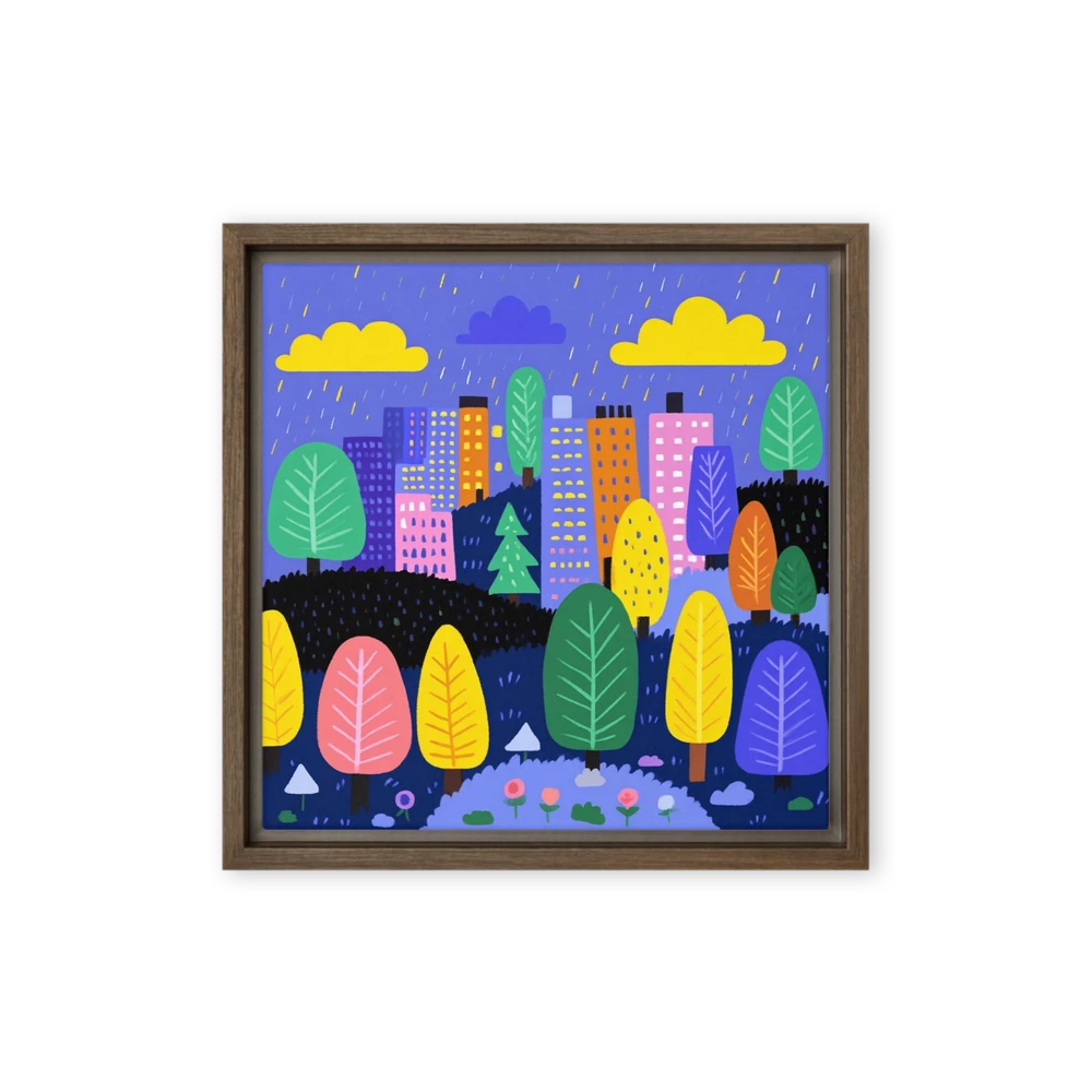 Rainy City Park | Art Print